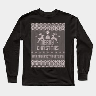 Merry Christmas IRAQ AFGHANISTAN VETERAN Long Sleeve T-Shirt